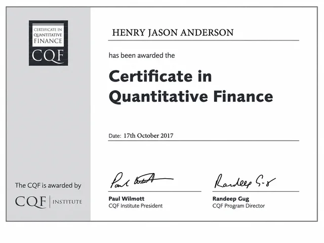 CQF Institute: Certificate in Quantitative Finance